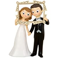 Mopec Pop&amp-Fun Figura para Pastel para boda- Resina- Blanco- 9.5 x 18.7 x 25.5 cm